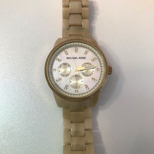 Michael Kors Chronograph Ritz Resin Horn Watch